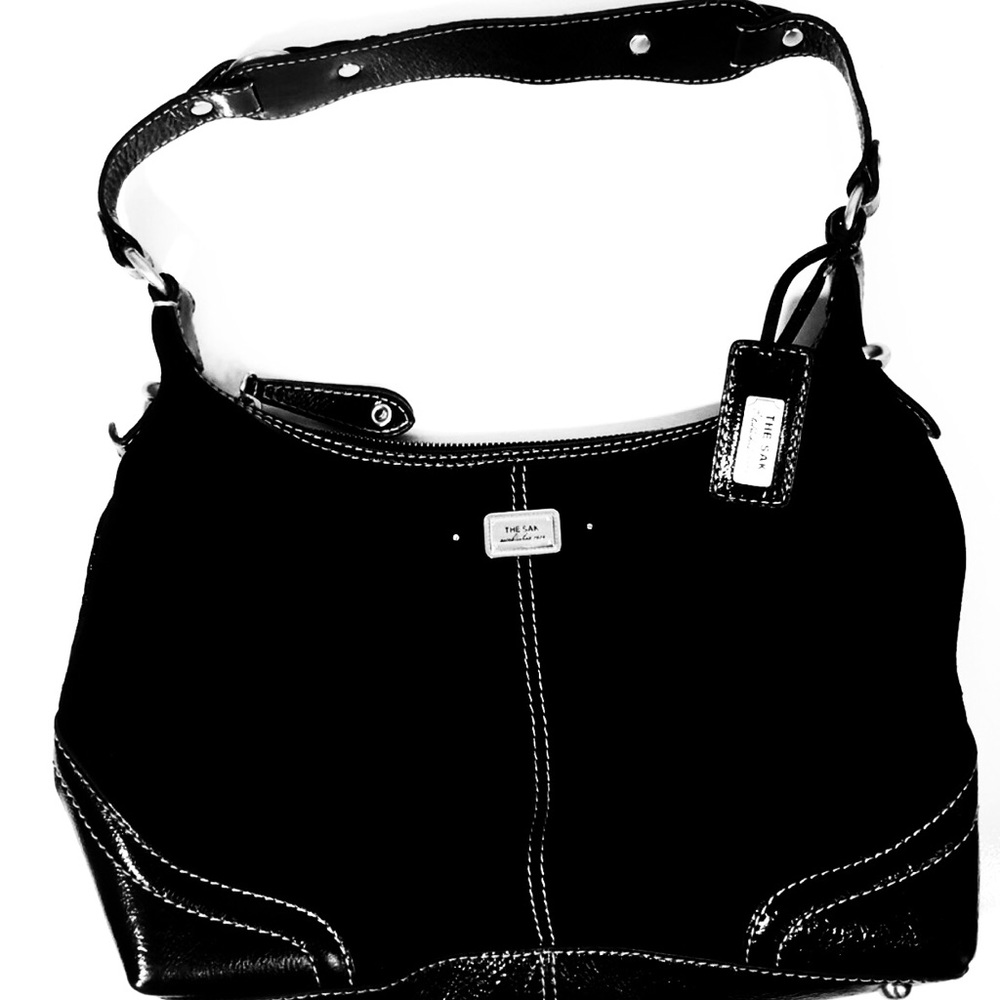 SAK Black Suede Leather Purse